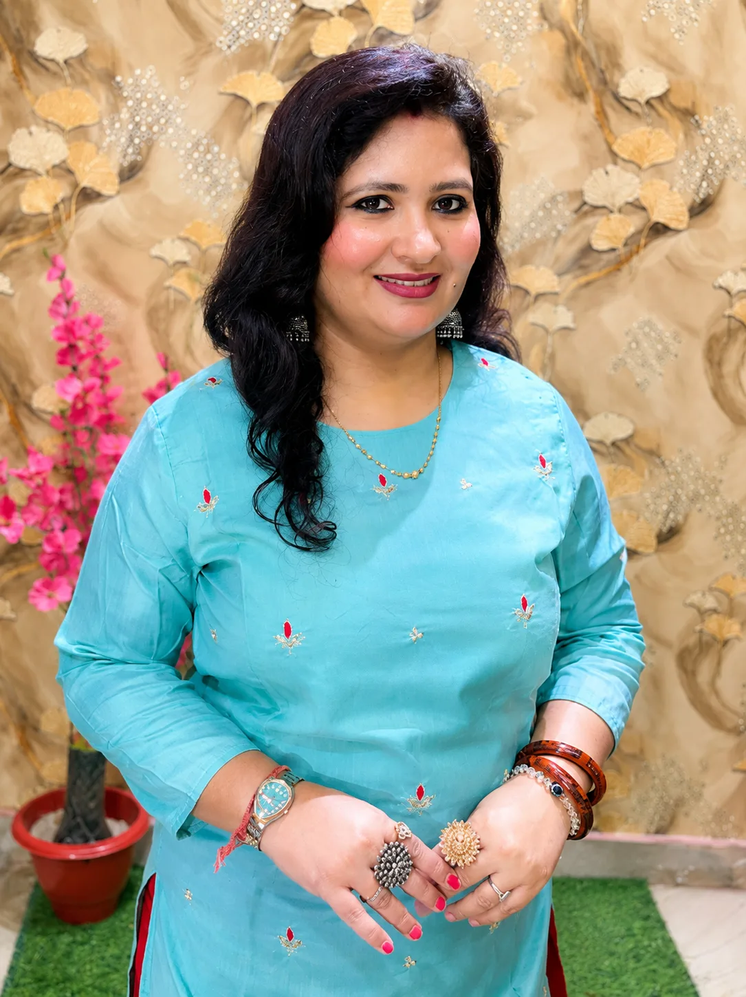 Women Silk Kurta with Rayon Skirt Set | 2 Piece Ethnic Kurta Skirt Outfit 