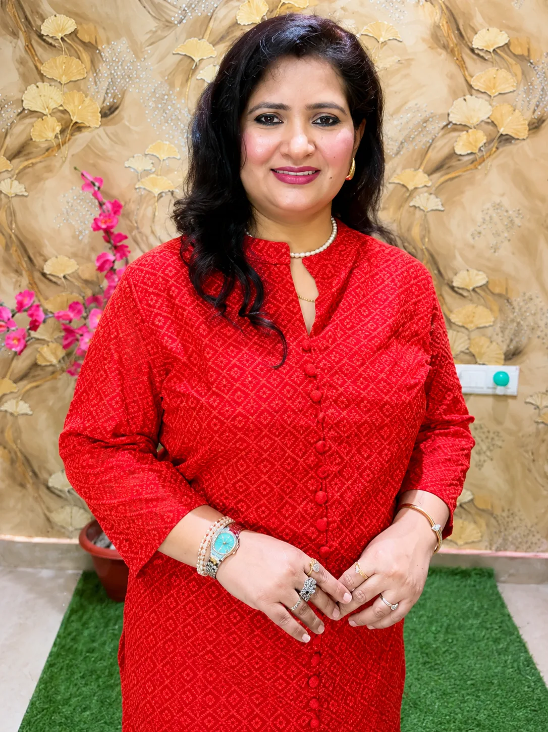 Women Chikankari Straight Kurti in Premium Fine Georgette with Crepe Lining | Front Cut Design | Ethnic Wear Kurta